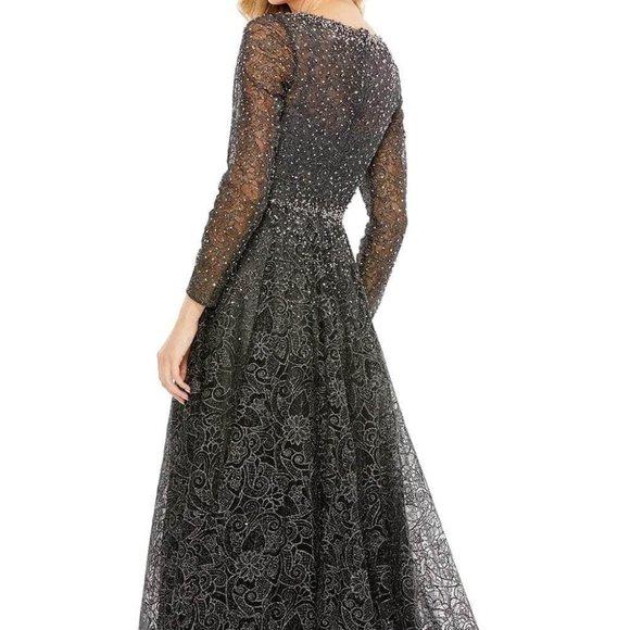 Mac Duggal 20372 Mother of the Bride Graphite Size 16 - Picture 5 of 8